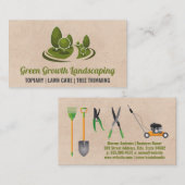 Carte De Visite Outils de jardinage | Arbres en forme de tomates (Devant / Derrière)