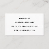 Carte De Visite Outils de liste de cheveux (Dos)