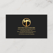 Carte De Visite Outils de main de bande de mesure élégant (Dos)