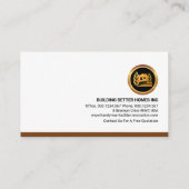 Carte De Visite Outils de main-d'oeuvre de construction créative (Dos)