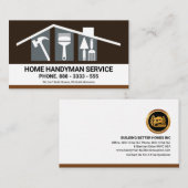 Carte De Visite Outils de main-d'oeuvre de construction créative (Devant / Derrière)