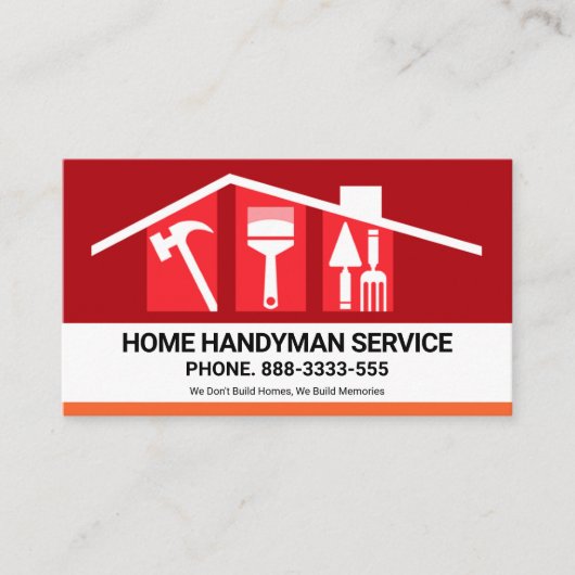 Carte De Visite Outils de main-d'oeuvre de construction créative s (Devant)