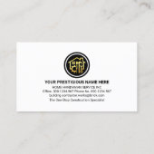 Carte De Visite Outils de main d'or sur mur de brique (Dos)