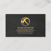 Carte De Visite Outils de main en bois de bois d'or (Dos)