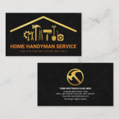 Carte De Visite Outils de main-main Creative Gold Rooftop (Devant / Derrière)