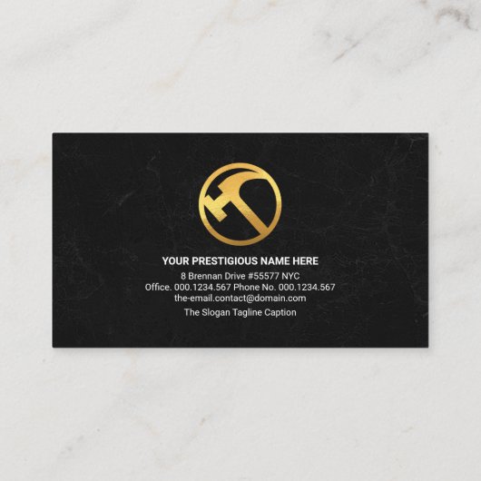 Carte De Visite Outils de main-main Creative Gold Rooftop (Dos)