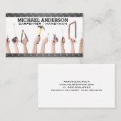 Carte De Visite Outils de maintien des mains | Construction de men (Devant / Derrière)