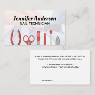Carte De Visite Outils de manucure à ongles   Peindre des ongles