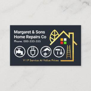 Carte De Visite Outils de manuel Creative Gold Building