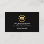 Carte De Visite Outils de manuel de construction de couche dorée (Dos)