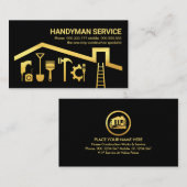 Carte De Visite Outils De Manutention Or Sur Le Toit (Devant / Derrière)