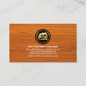 Carte De Visite Outils de manutention pour le grain de bois élégan (Dos)