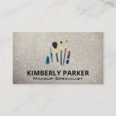 Carte De Visite Outils de maquillage | ARRIÈRE - PLAN PARTIES SCIN (Devant)