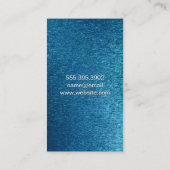 Carte De Visite Outils de maquillage | Arrière - plan texturé bleu (Dos)