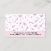Carte De Visite Outils de maquillage | Motif de salon (Dos)