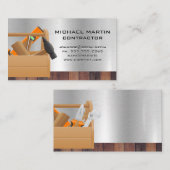 Carte De Visite Outils de menuiserie | Bois et métaux (Devant / Derrière)