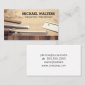 Carte De Visite Outils de menuiserie | Bois | Handyman (Devant / Derrière)