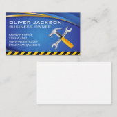 Carte De Visite Outils de menuiserie | Construction Builder (Devant / Derrière)