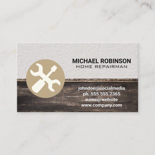 Carte De Visite Outils de menuiserie de construction matérielle (Devant)