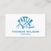 Carte De Visite Outils de menuiserie de construction professionnel (Devant)