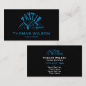 Carte De Visite Outils de menuiserie de construction professionnel (Devant / Derrière)