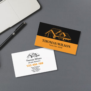 Carte De Visite Outils de menuiserie de construction professionnel