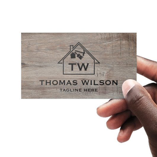 Carte De Visite Outils de menuiserie de construction professionnel