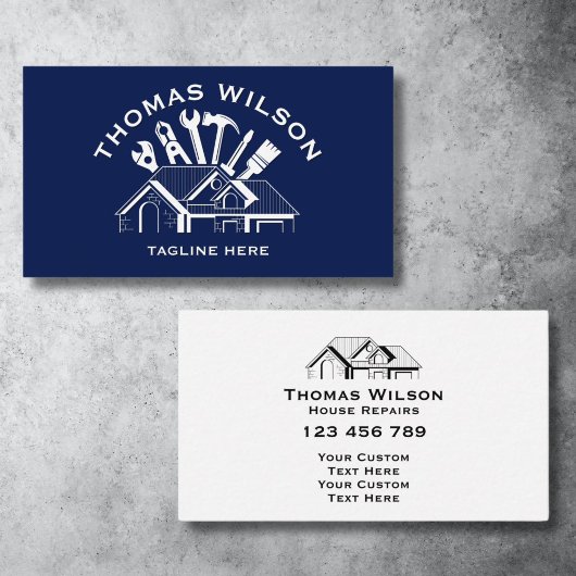 Carte De Visite Outils de menuiserie de construction professionnel