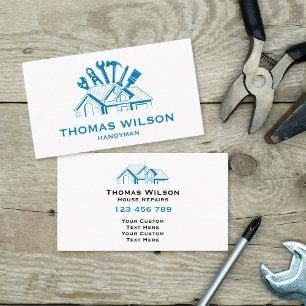 Carte De Visite Outils de menuiserie de construction professionnel