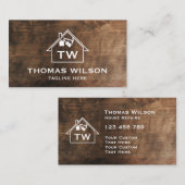 Carte De Visite Outils de menuiserie de construction professionnel (Devant / Derrière)