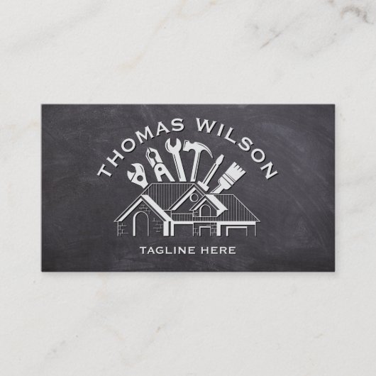 Carte De Visite Outils de menuiserie de construction professionnel (Devant)