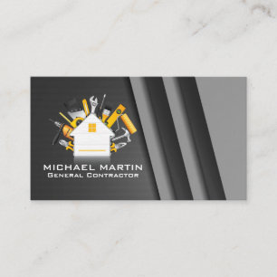 Carte De Visite Outils de menuiserie domestique   Entrepreneur gén