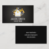 Carte De Visite Outils de menuiserie et Logo de la maison (Devant / Derrière)