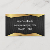 Carte De Visite Outils de menuiserie et métal noir or (Dos)