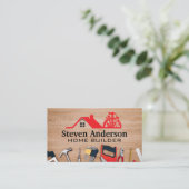 Carte De Visite Outils de menuiserie | Logo de construction (Debout devant)