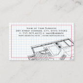 Carte De Visite Outils de menuiserie | Logo de l'architecte | Lign (Dos)