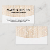 Carte De Visite Outils de menuiserie | Panneaux de bois dur (Devant / Derrière)