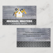 Carte De Visite Outils de menuiserie | Rivages en tôles d'acier | (Devant / Derrière)