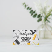 Carte De Visite Outils de menuiserie sur table (Debout devant)