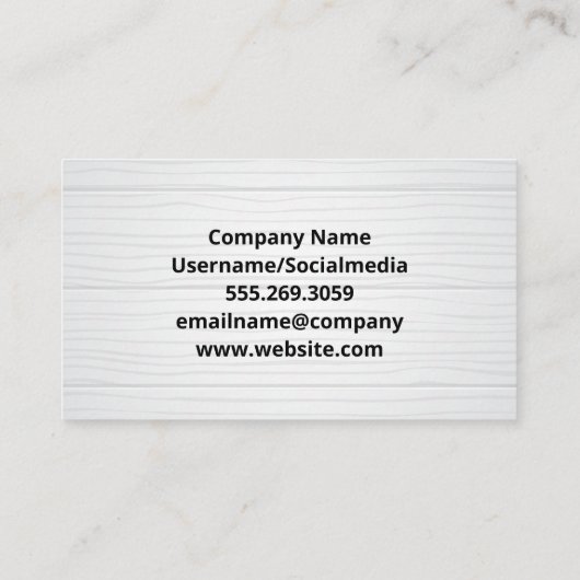 Carte De Visite Outils de menuiserie sur table (Dos)