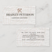 Carte De Visite Outils de menuisier bricoleur de construction mode (Devant / Derrière)