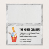 Carte De Visite Outils de nettoyage dans le seau (Extérieur déplié)