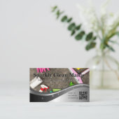 Carte De Visite Outils de nettoyage de maison | Code Qr (Debout devant)