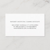 Carte De Visite Outils de nettoyage de maison | Code Qr (Dos)