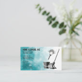 Carte De Visite Outils de nettoyage de maison | Sanitification dom (Debout devant)