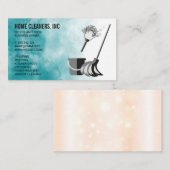 Carte De Visite Outils de nettoyage de maison | Sanitification dom (Devant / Derrière)