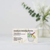 Carte De Visite Outils de nettoyage de salle dans le seau (Debout devant)