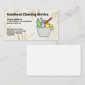 Carte De Visite Outils de nettoyage de salle dans le seau (Devant / Derrière)