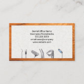 Carte De Visite Outils de nettoyage dentaire | Dentistère (Dos)