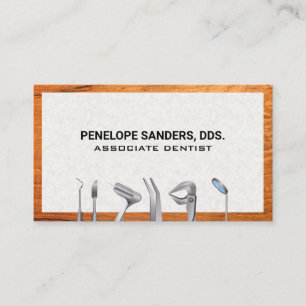 Carte De Visite Outils de nettoyage dentaire   Dentisterie